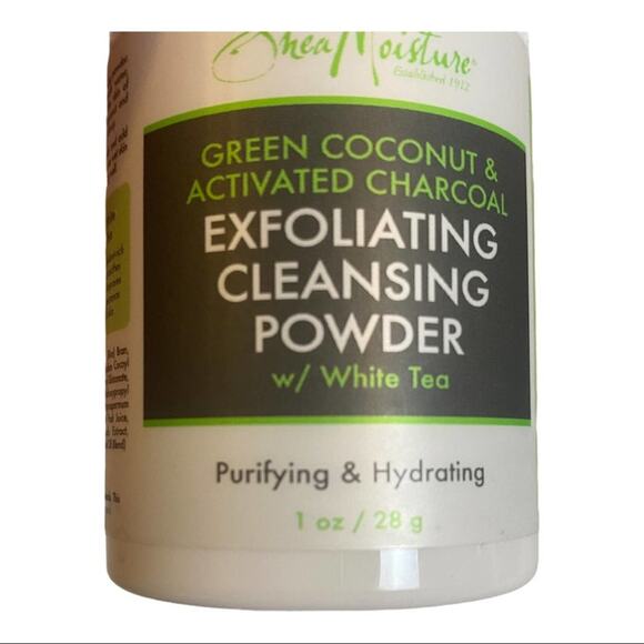 Shea Moisture Face Cleansing Powder Exfoliating Green Coconut Activated Charcoal - Picture 2 of 7